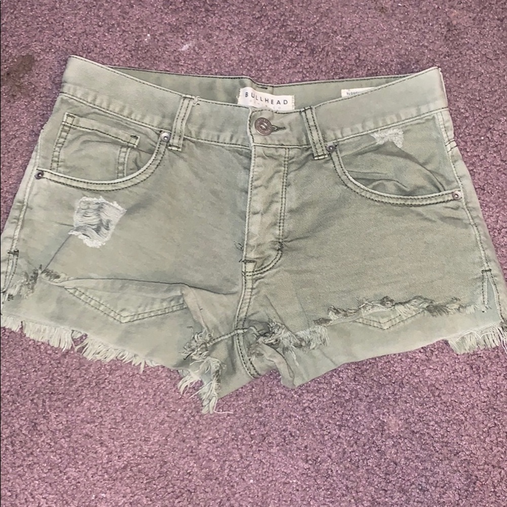 olive green shorts
